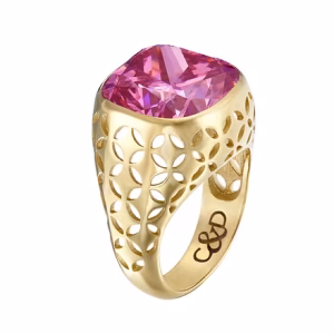 Cosmo Quartz C&D Bezel Set 9ct Gold Ring