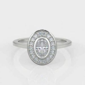 0.46ct Round Brilliant Cut Halo Diamond Ring