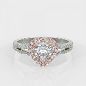 0.80ct  Heart Brilliant Cut Diamond Ring