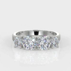 2 x 0.30ct  / 2 x 0.20ct  Round Brilliant Cut Diamond Ring