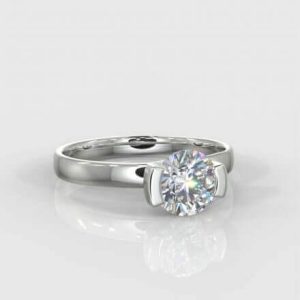1 x 1.00ct Round Brilliant  Cut Solitaire Diamond Ring