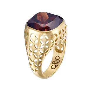 Manhattan Quartz C&D Bezel Set 9ct Gold Ring