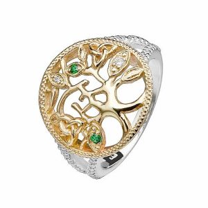 Tree of Life Ring with Side Design