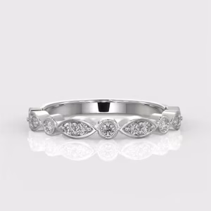 Round  Brilliant Cut Claw Style Setting  Wedding Ring