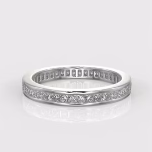 Round Brilliant Cut Diamond Illusion Style Setting  Wedding Ring