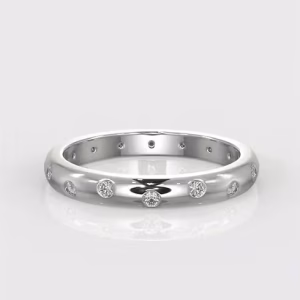 Round Brilliant Cut Diamond Illusion Style Setting  Wedding Ring