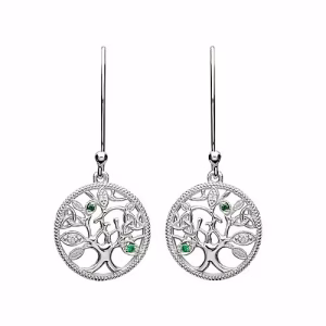 Tree of Life Earrings, 1 Inch Drop